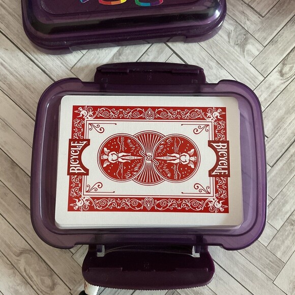 Pro Bicycle Perfect Poker Face Cards In Storage Box, Rainbow Decal  Lucky Charm - Picture 5 of 7